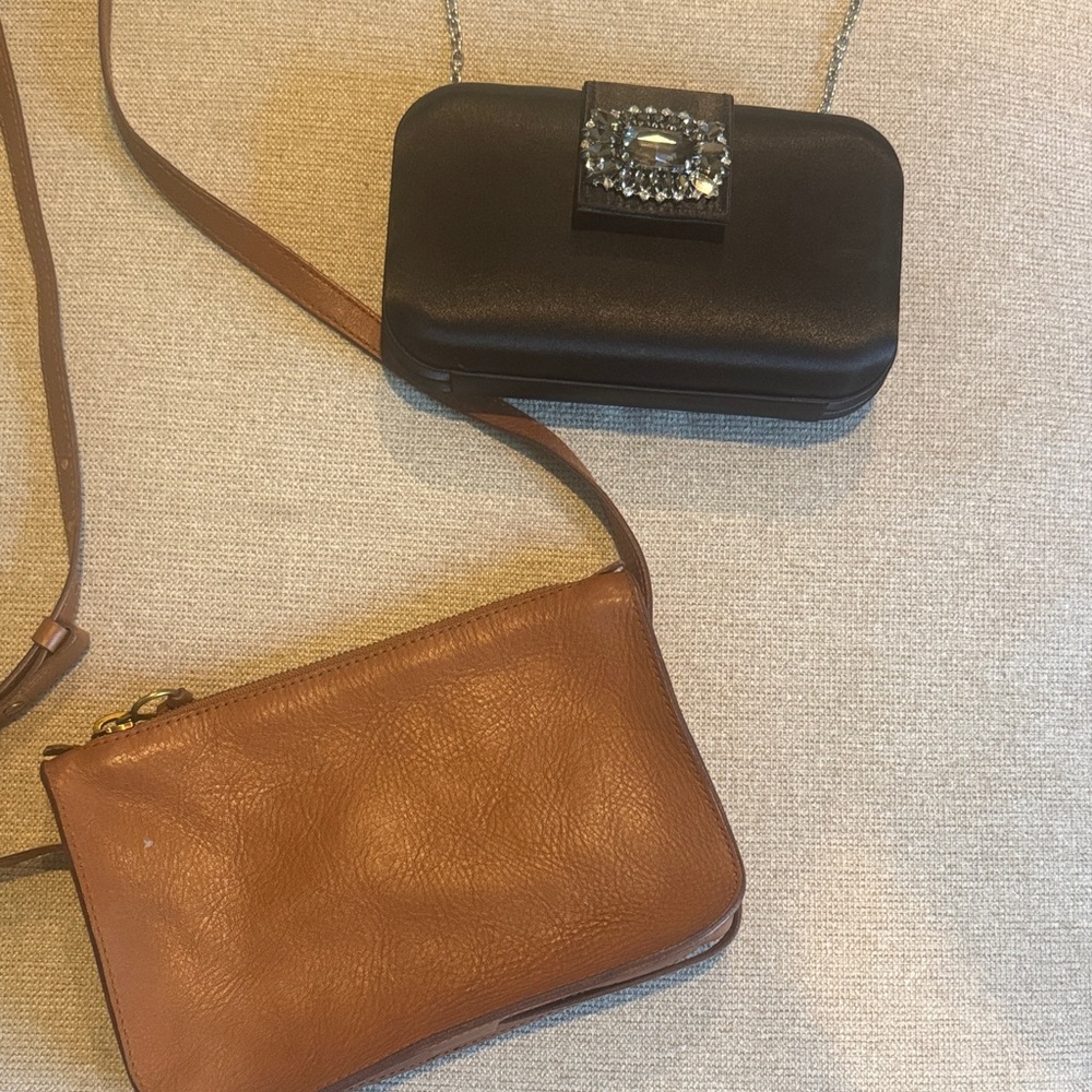Madewell Black and Tan Crossbody Bags
